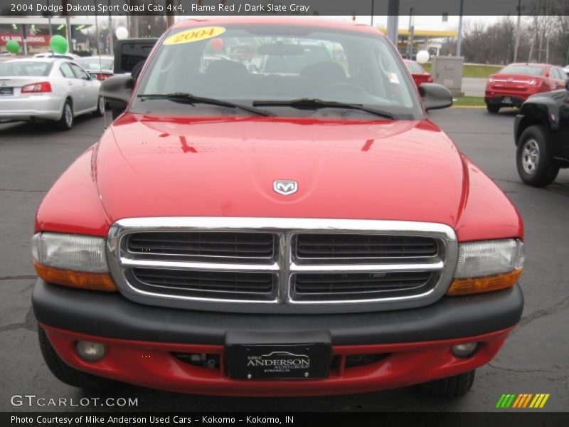 Flame Red / Dark Slate Gray 2004 Dodge Dakota Sport Quad Cab 4x4