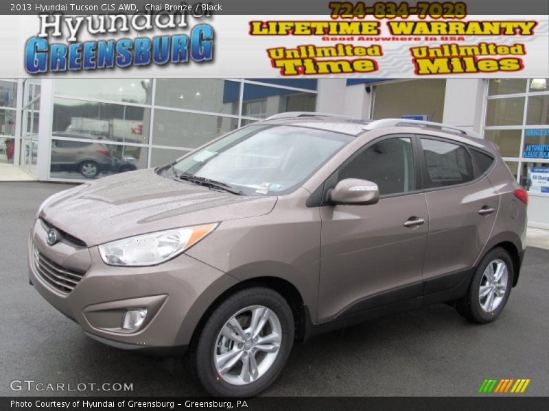 Chai Bronze / Black 2013 Hyundai Tucson GLS AWD