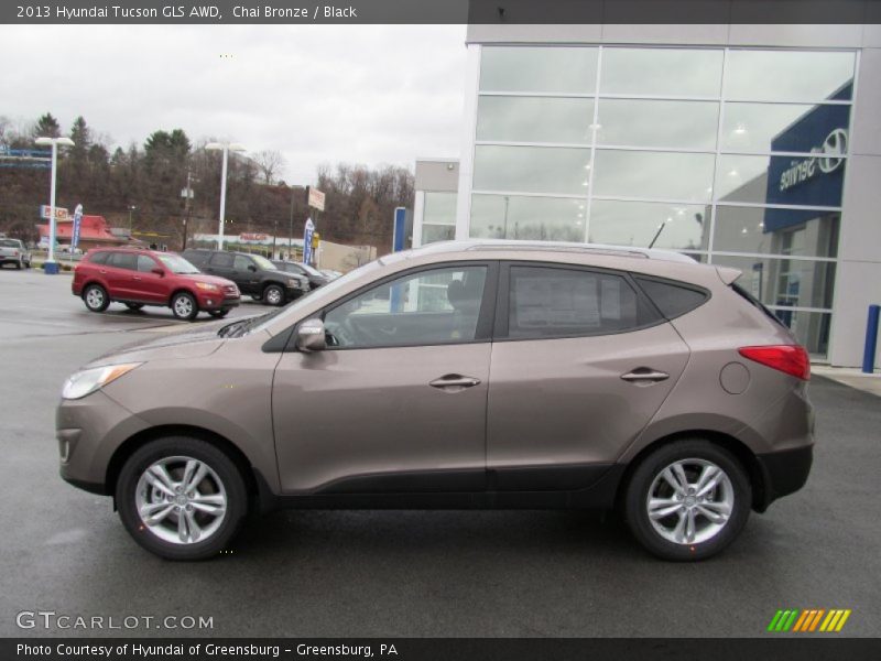 Chai Bronze / Black 2013 Hyundai Tucson GLS AWD
