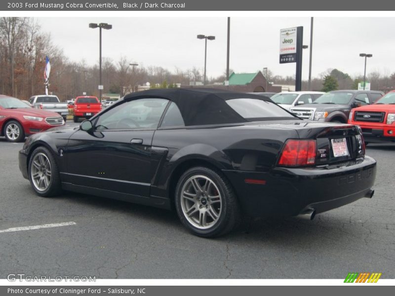 Black / Dark Charcoal 2003 Ford Mustang Cobra Convertible