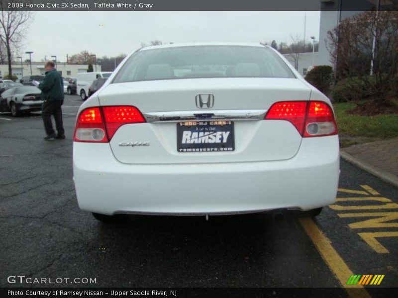 Taffeta White / Gray 2009 Honda Civic EX Sedan