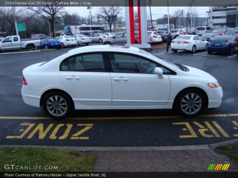 Taffeta White / Gray 2009 Honda Civic EX Sedan