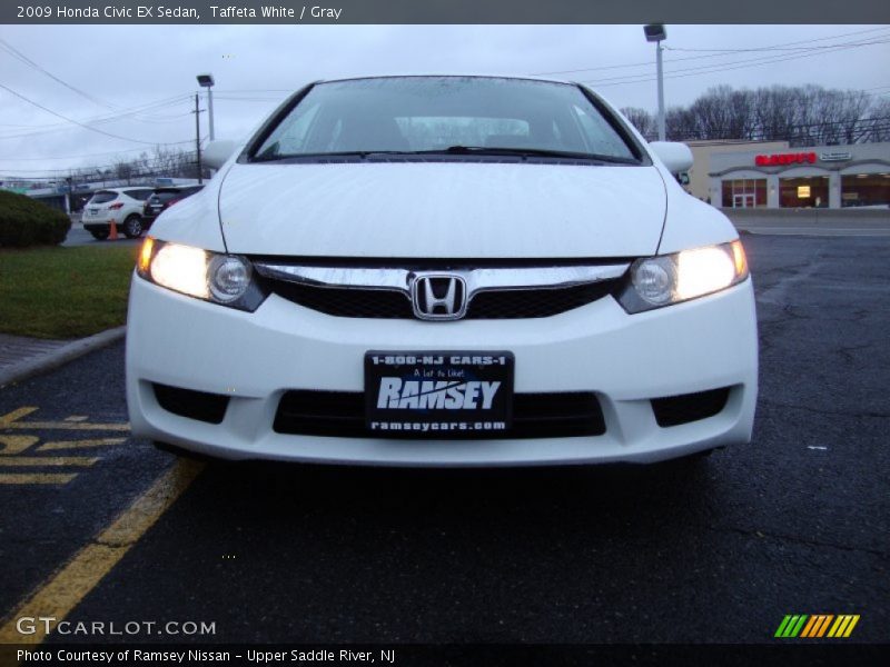 Taffeta White / Gray 2009 Honda Civic EX Sedan