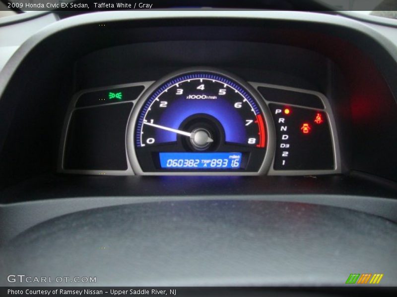 Taffeta White / Gray 2009 Honda Civic EX Sedan