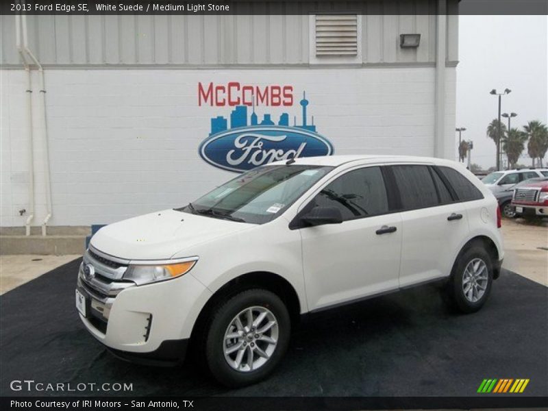 White Suede / Medium Light Stone 2013 Ford Edge SE