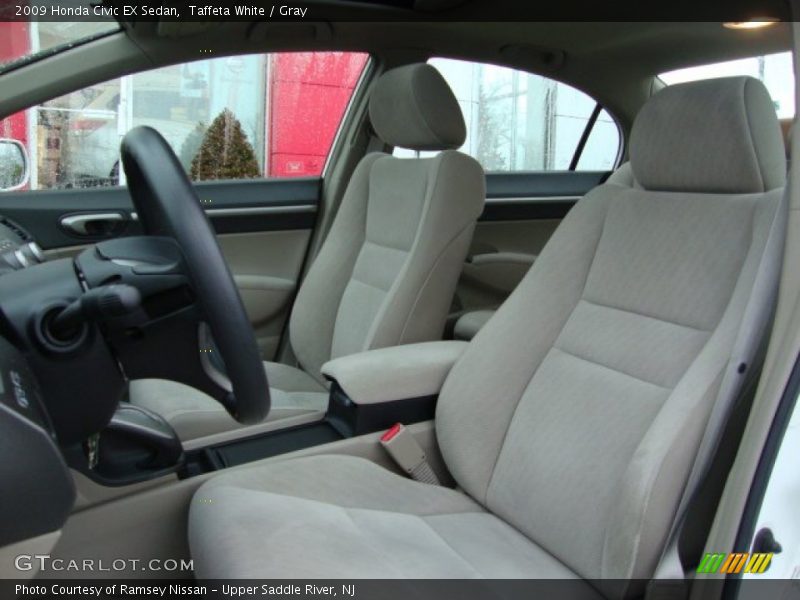 Taffeta White / Gray 2009 Honda Civic EX Sedan