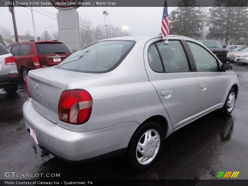 Alpine Silver Metallic / Warm Gray 2001 Toyota ECHO Sedan