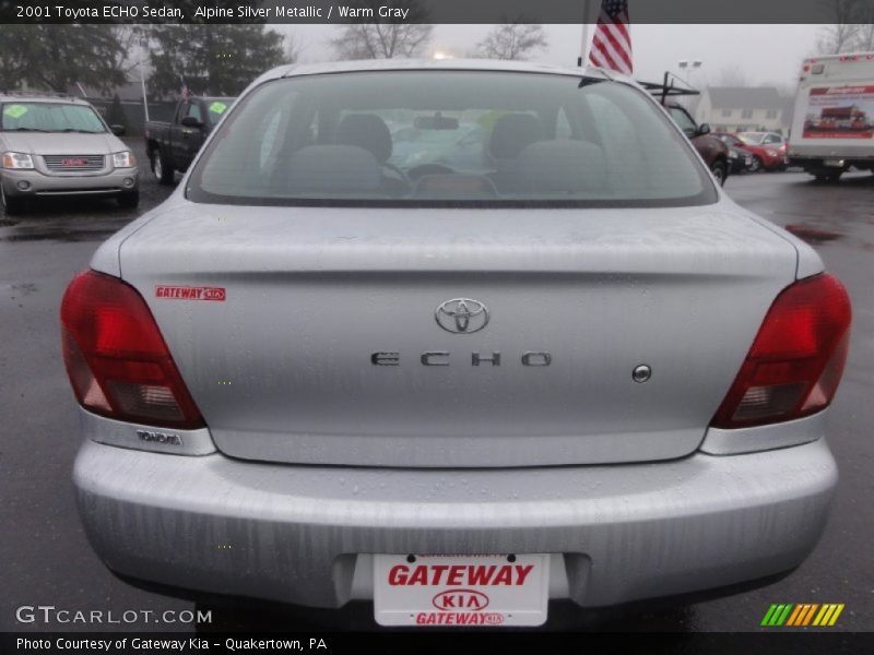 Alpine Silver Metallic / Warm Gray 2001 Toyota ECHO Sedan