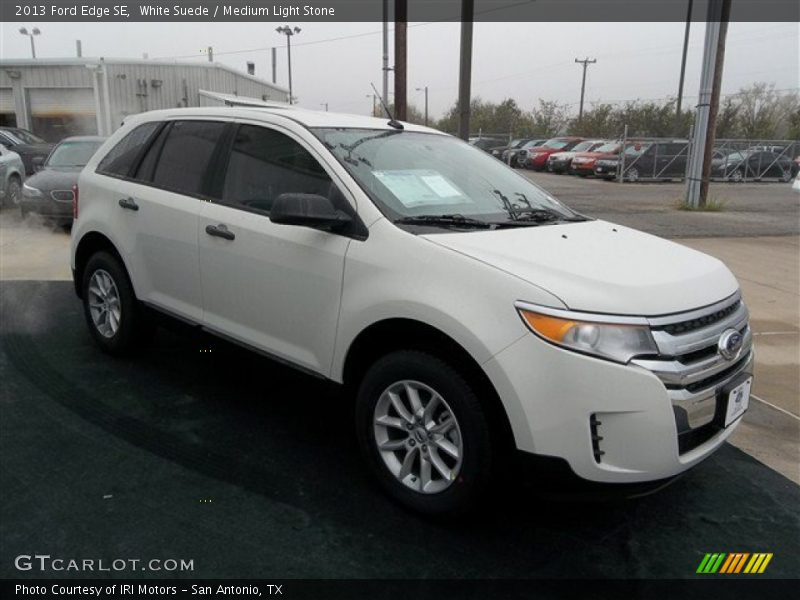 White Suede / Medium Light Stone 2013 Ford Edge SE
