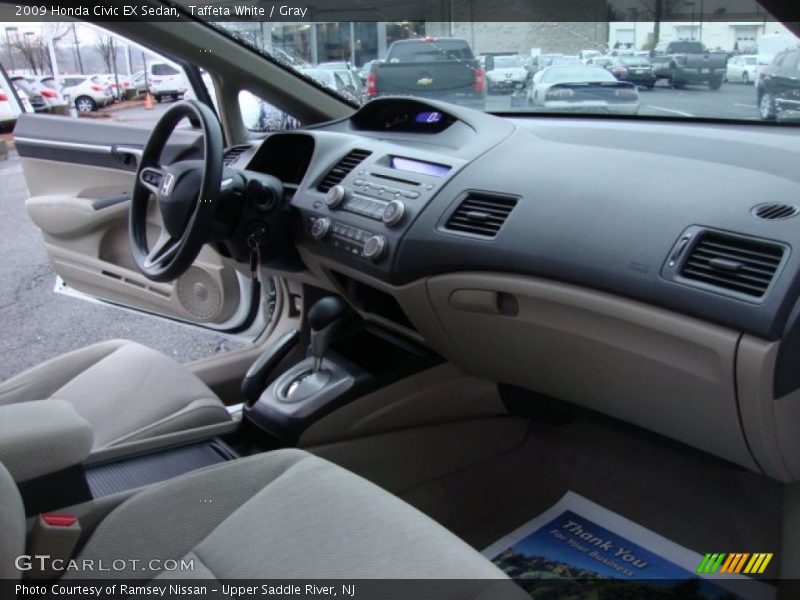 Taffeta White / Gray 2009 Honda Civic EX Sedan