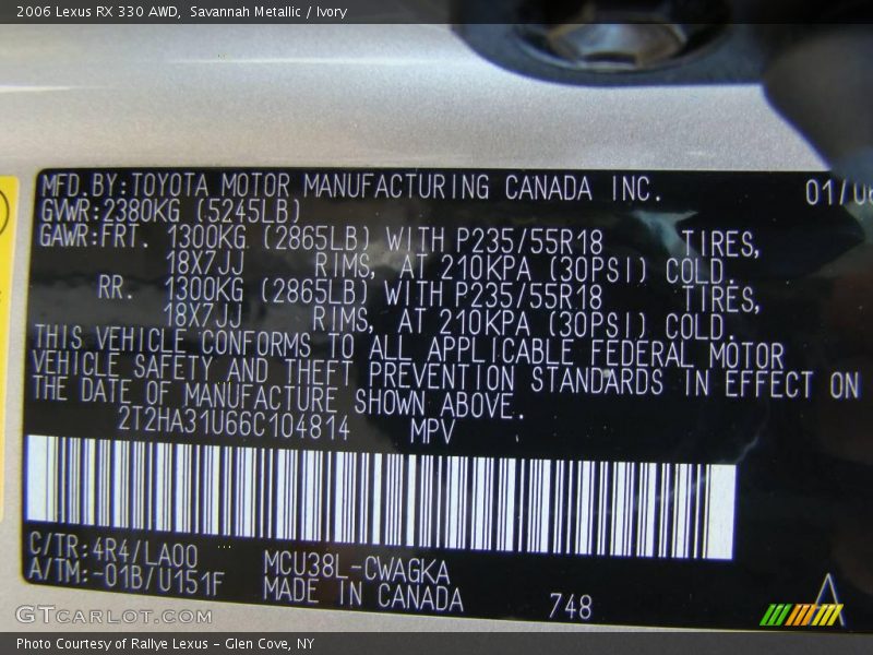 Savannah Metallic / Ivory 2006 Lexus RX 330 AWD