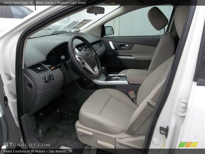 White Suede / Medium Light Stone 2013 Ford Edge SE