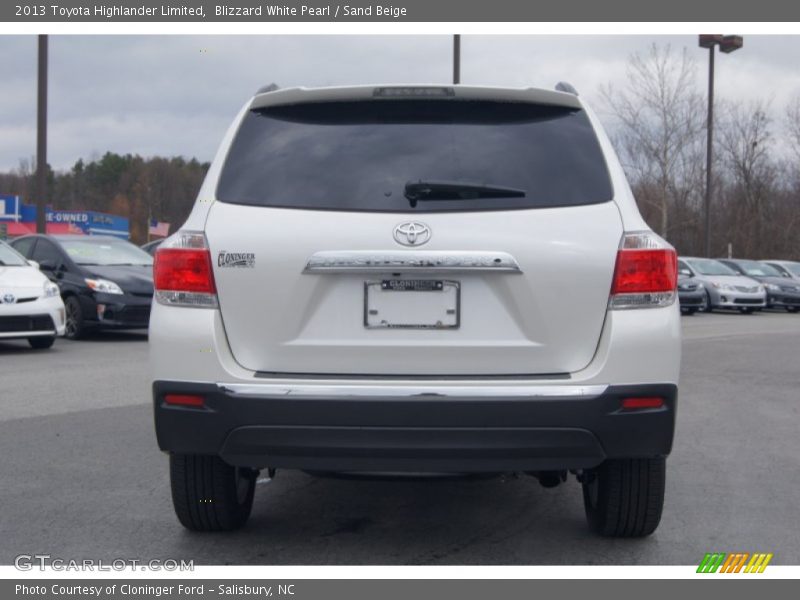 Blizzard White Pearl / Sand Beige 2013 Toyota Highlander Limited