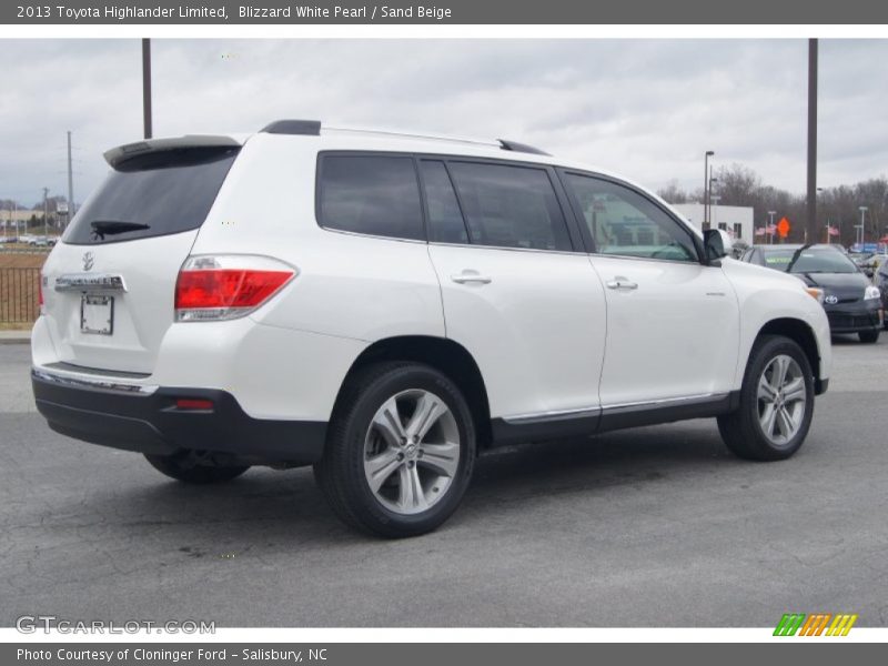 Blizzard White Pearl / Sand Beige 2013 Toyota Highlander Limited