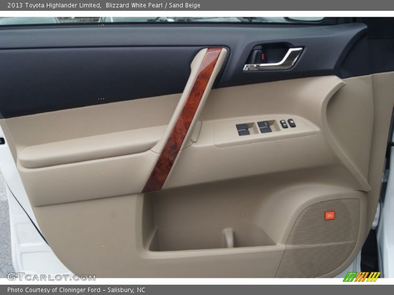 Blizzard White Pearl / Sand Beige 2013 Toyota Highlander Limited