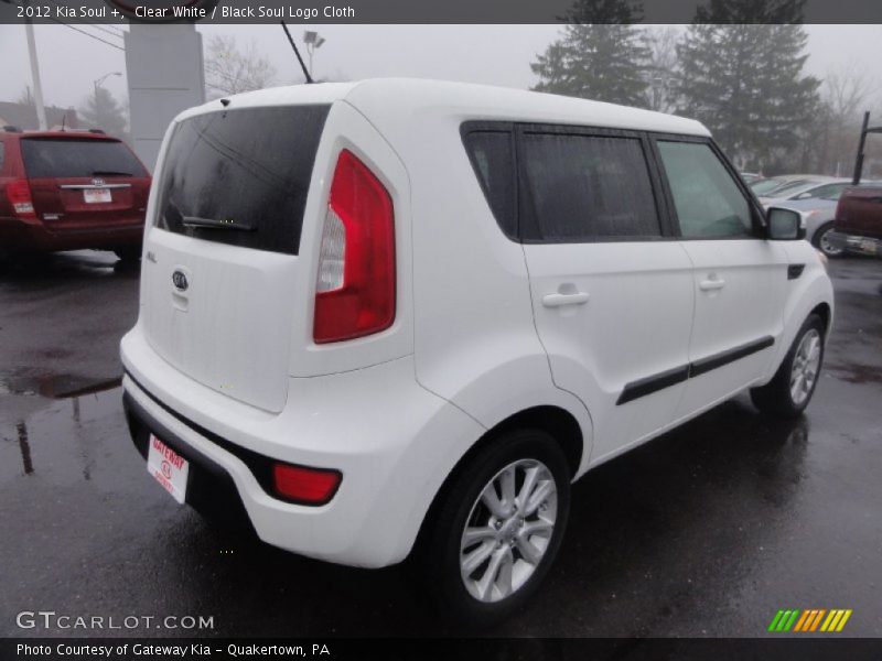 Clear White / Black Soul Logo Cloth 2012 Kia Soul +