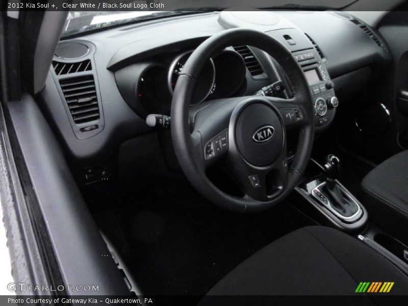Clear White / Black Soul Logo Cloth 2012 Kia Soul +