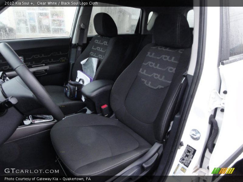 Clear White / Black Soul Logo Cloth 2012 Kia Soul +
