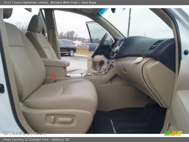 Blizzard White Pearl / Sand Beige 2013 Toyota Highlander Limited