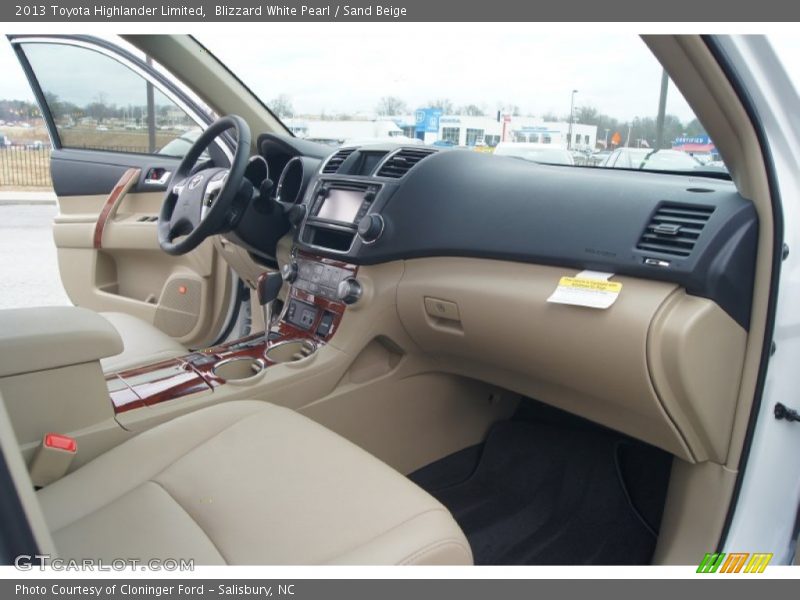 Blizzard White Pearl / Sand Beige 2013 Toyota Highlander Limited