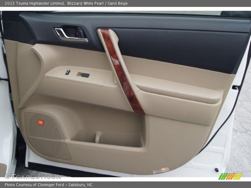 Blizzard White Pearl / Sand Beige 2013 Toyota Highlander Limited