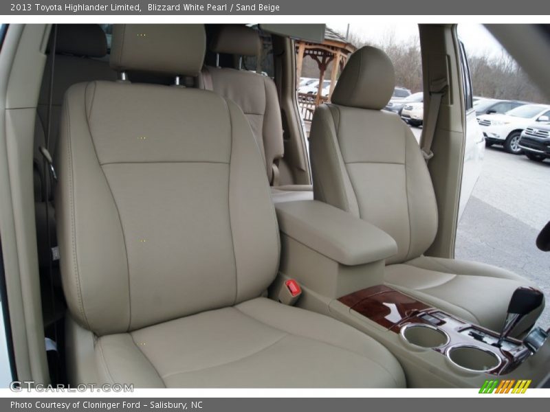 Blizzard White Pearl / Sand Beige 2013 Toyota Highlander Limited