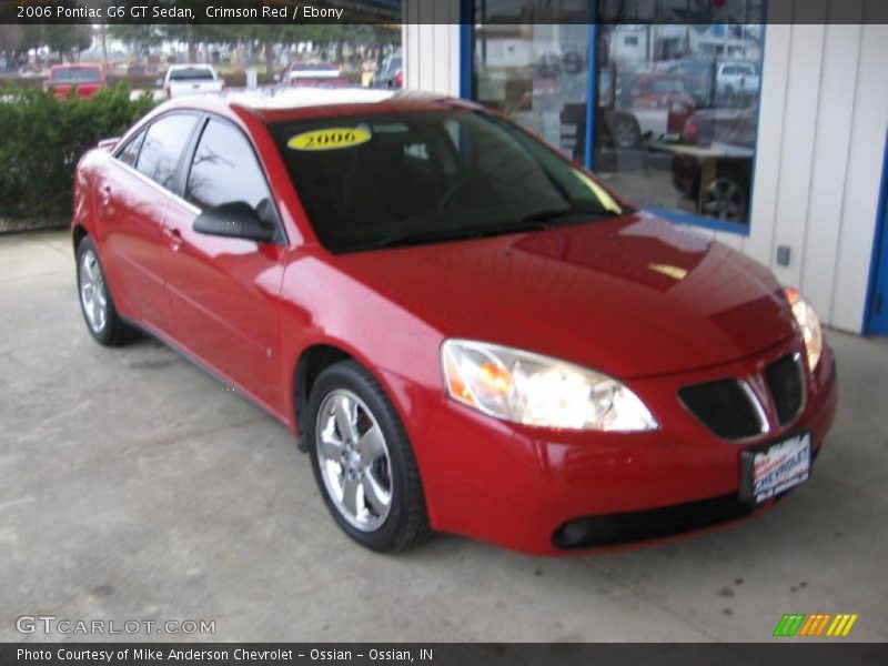 Crimson Red / Ebony 2006 Pontiac G6 GT Sedan