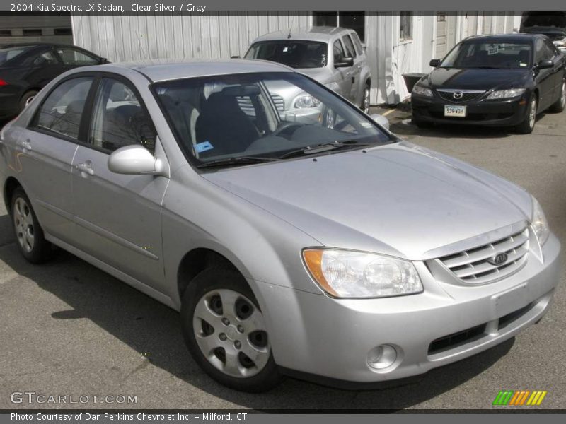 Clear Silver / Gray 2004 Kia Spectra LX Sedan