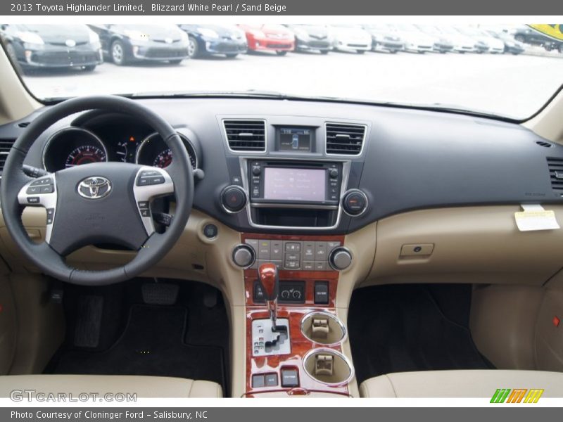 Blizzard White Pearl / Sand Beige 2013 Toyota Highlander Limited