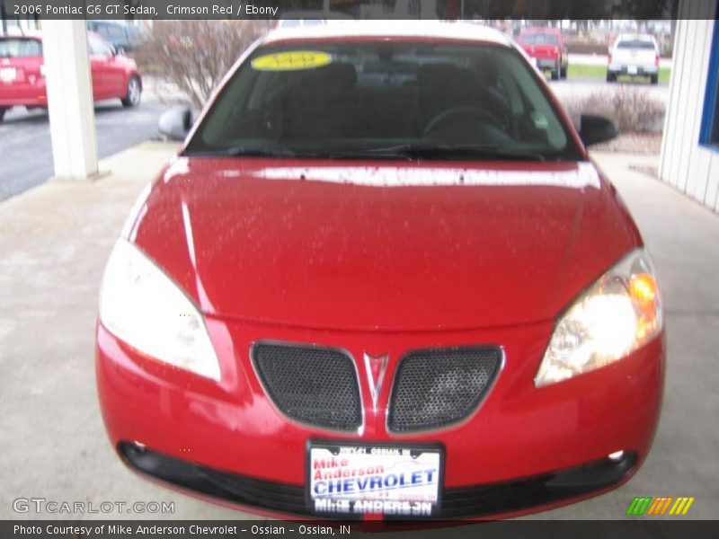 Crimson Red / Ebony 2006 Pontiac G6 GT Sedan
