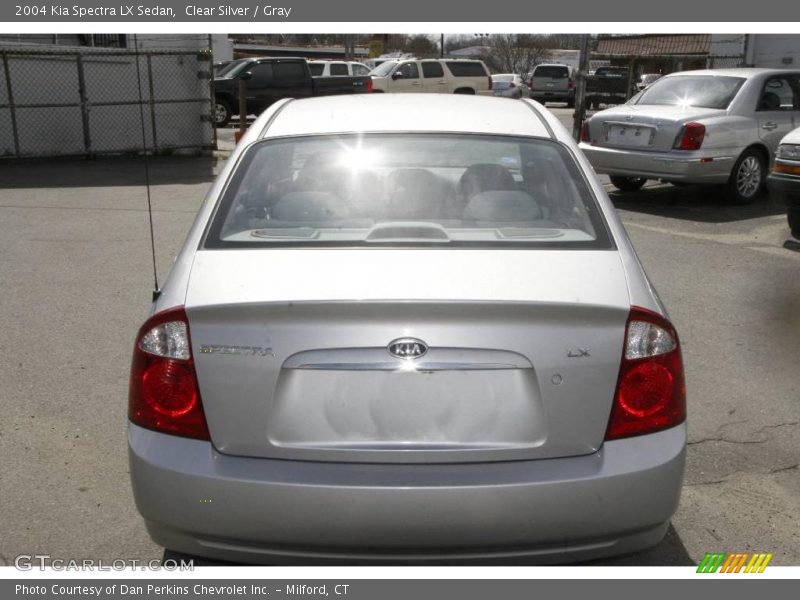 Clear Silver / Gray 2004 Kia Spectra LX Sedan