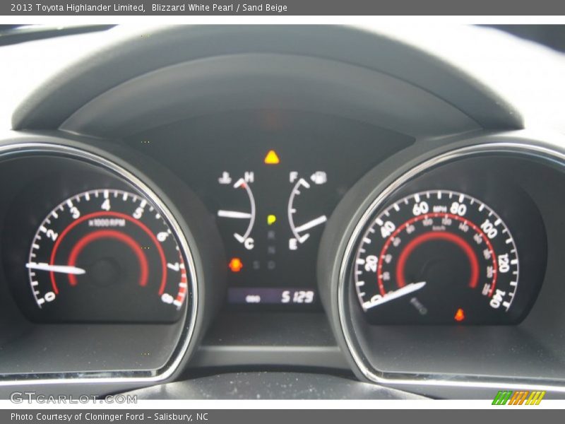 Blizzard White Pearl / Sand Beige 2013 Toyota Highlander Limited