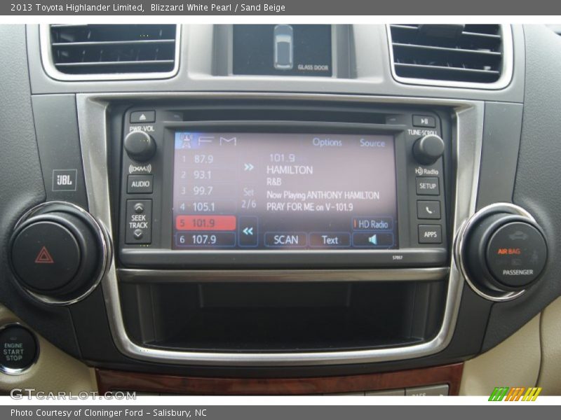 Blizzard White Pearl / Sand Beige 2013 Toyota Highlander Limited