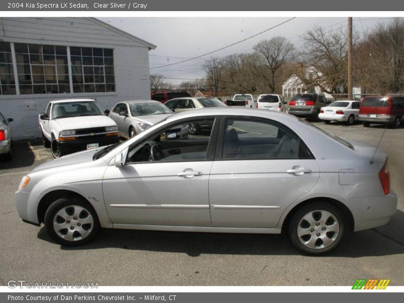 Clear Silver / Gray 2004 Kia Spectra LX Sedan