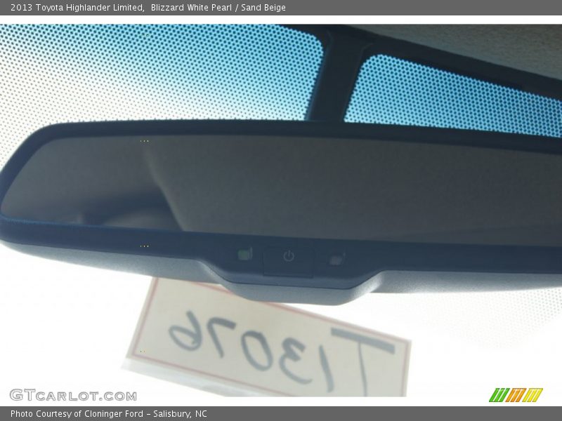 Blizzard White Pearl / Sand Beige 2013 Toyota Highlander Limited
