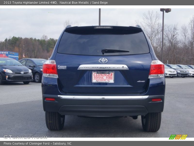 Nautical Blue Metallic / Sand Beige 2013 Toyota Highlander Limited 4WD