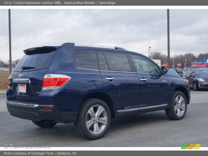 Nautical Blue Metallic / Sand Beige 2013 Toyota Highlander Limited 4WD
