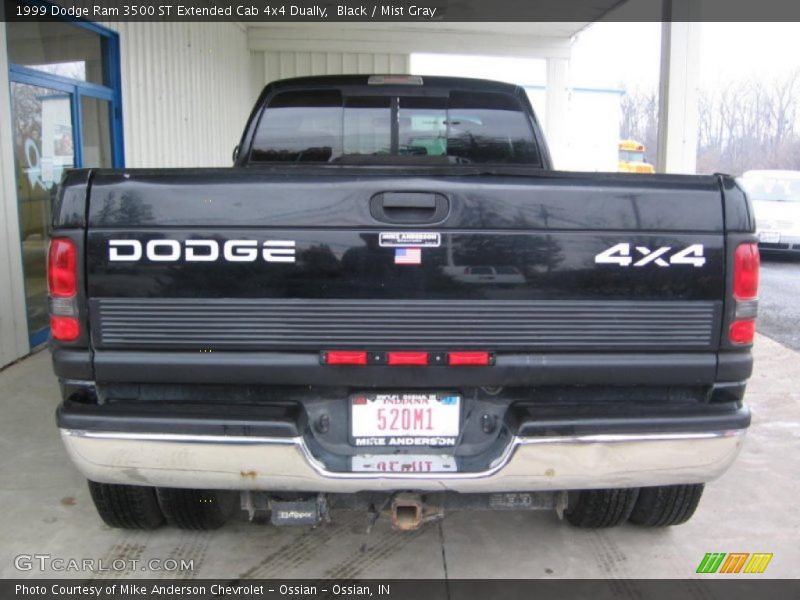 Black / Mist Gray 1999 Dodge Ram 3500 ST Extended Cab 4x4 Dually