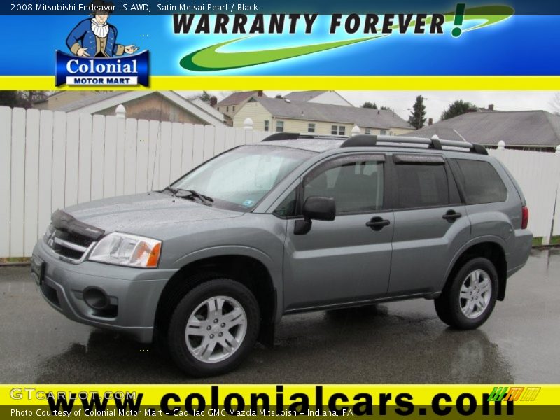 Satin Meisai Pearl / Black 2008 Mitsubishi Endeavor LS AWD