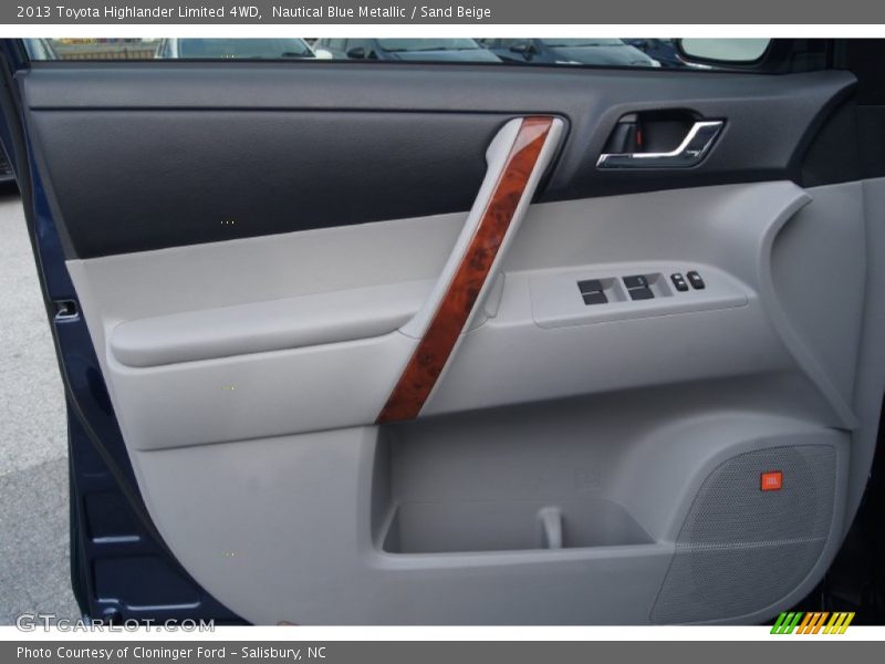 Nautical Blue Metallic / Sand Beige 2013 Toyota Highlander Limited 4WD