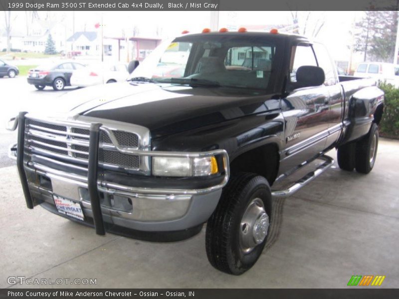 Black / Mist Gray 1999 Dodge Ram 3500 ST Extended Cab 4x4 Dually