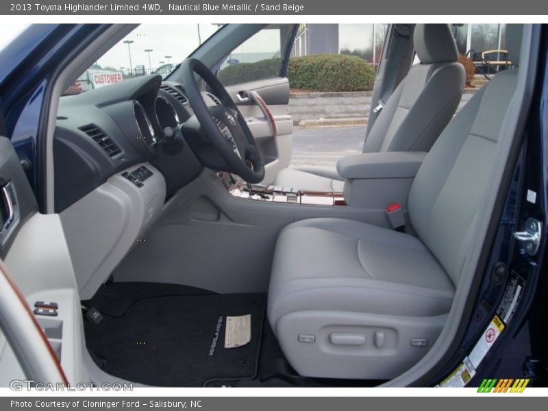 Nautical Blue Metallic / Sand Beige 2013 Toyota Highlander Limited 4WD