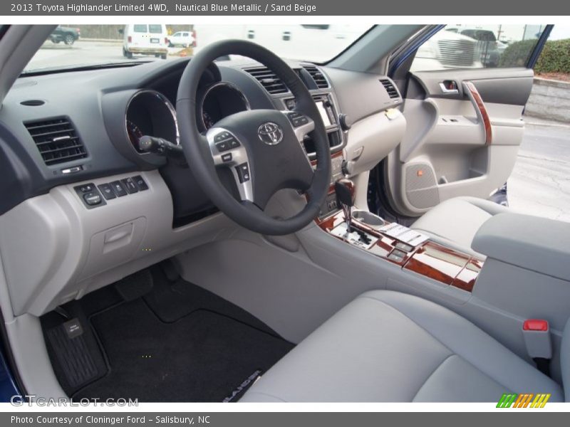 Nautical Blue Metallic / Sand Beige 2013 Toyota Highlander Limited 4WD
