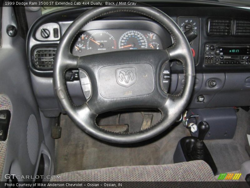 Black / Mist Gray 1999 Dodge Ram 3500 ST Extended Cab 4x4 Dually