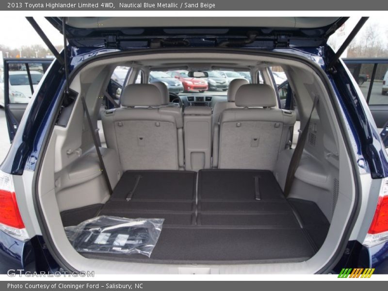 Nautical Blue Metallic / Sand Beige 2013 Toyota Highlander Limited 4WD