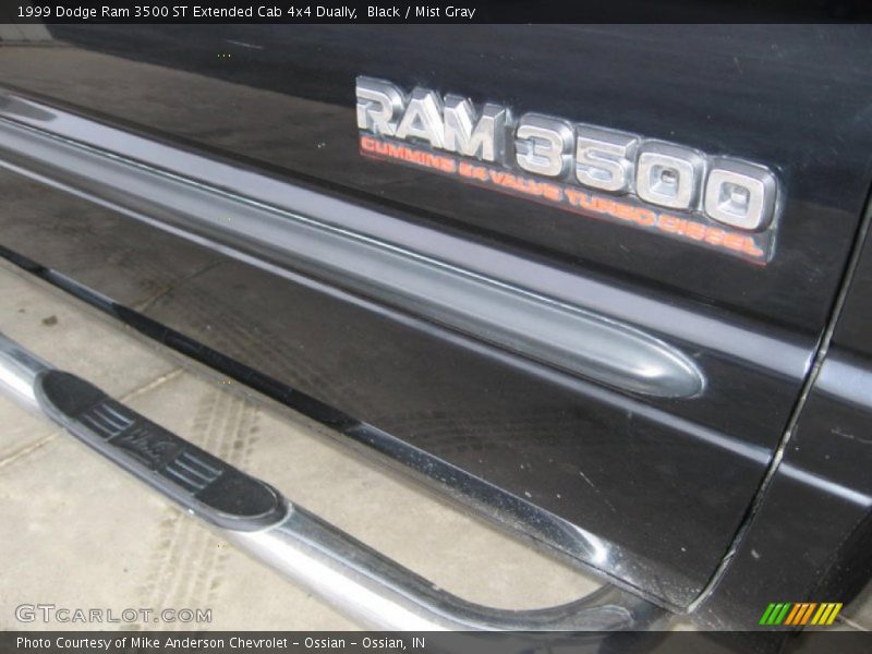 Black / Mist Gray 1999 Dodge Ram 3500 ST Extended Cab 4x4 Dually