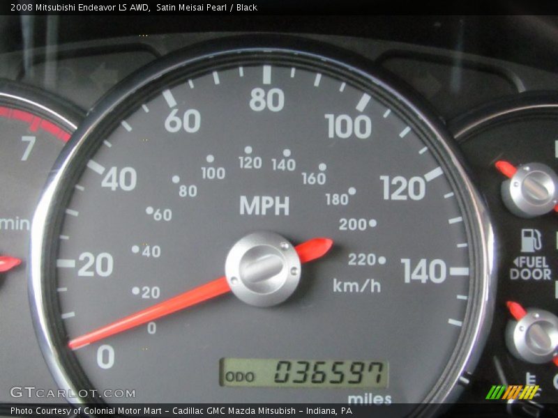 Satin Meisai Pearl / Black 2008 Mitsubishi Endeavor LS AWD
