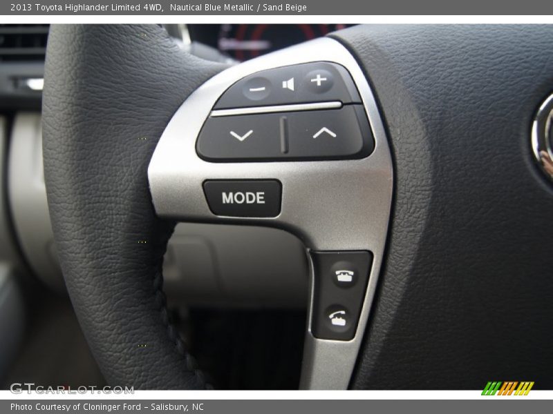 Nautical Blue Metallic / Sand Beige 2013 Toyota Highlander Limited 4WD