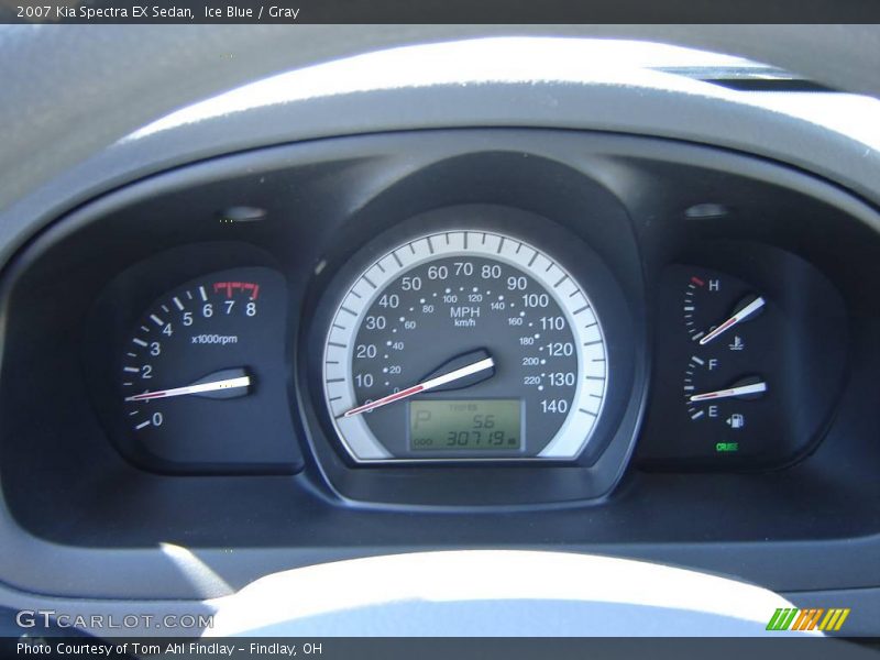 Ice Blue / Gray 2007 Kia Spectra EX Sedan
