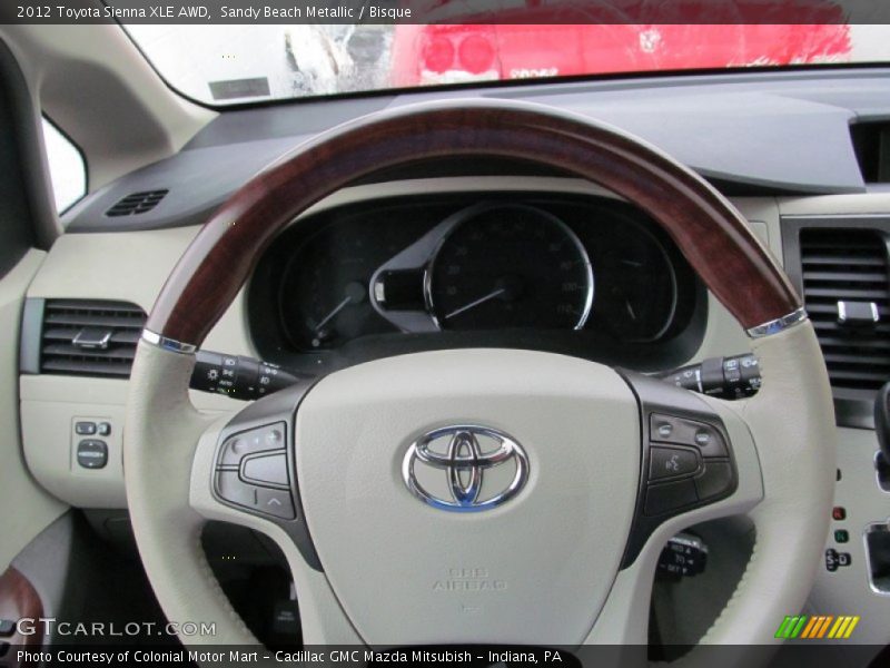 Sandy Beach Metallic / Bisque 2012 Toyota Sienna XLE AWD